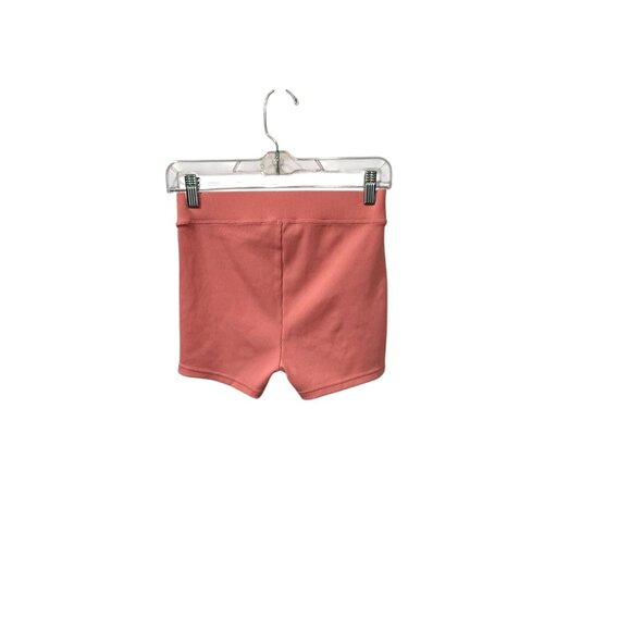 Alo Yoga High-Waist Ribbed Coral Pink Shorts S Womens Activewear - Picture 4 of 5